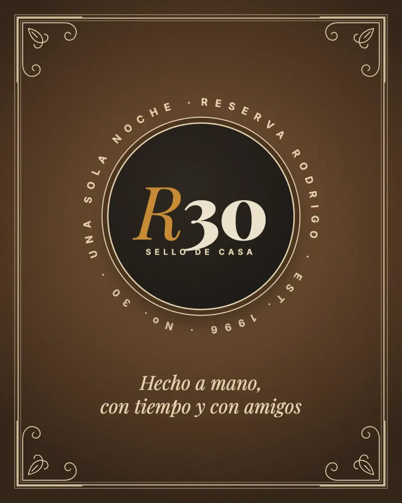Sello circular R30, Reserva Rodrigo, Est. 1996
